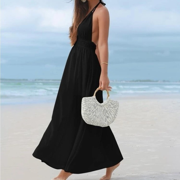 Bohemian Night Sexy Halter Backless Maxi Dress - Picture 3 of 5